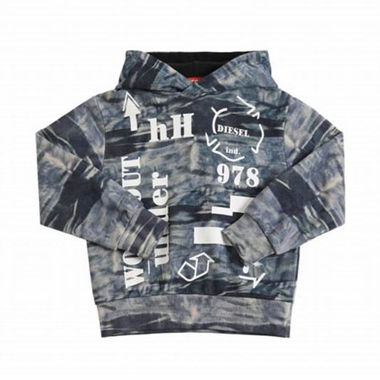 Sudadera con Capucha y Logo para Niño Diesel